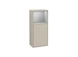 Villeroy und Boch Finion Seitenschrank G530GJHH 41,8cm, rechts, Ladestation, Emotion, Regal Grey Matt Lacquer, Sand Matt Lacquer