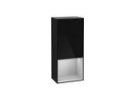 Villeroy und Boch Finion Seitenschrank F540GJPH 41,8x93,6x27cm, links, Regal unten Light Grey Matt, Glossy Black Lacquer