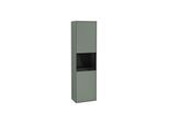 Villeroy und Boch Finion Hochschrank F470PHGM 41,8x151,6x27cm, rechts, Regal Glossy Black Lacquer, Olive Matt Lacquer