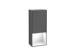 Villeroy und Boch Finion Seitenschrank F540GFGK 41,8x93,6x27cm, links, Regal unten Glossy White, Anthracite matt