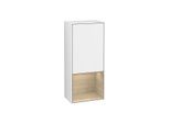 Villeroy und Boch Finion Seitenschrank F550PCGF 41,8x93,6x27cm, rechts, Regal unten Oak Veneer, Glossy white lacquer
