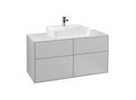 Villeroy und Boch Finion Waschtischunterschrank F38100GJ 120x60,3cm, Abdeckplatte white matt, Light grey matt