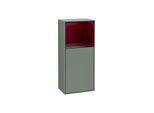 Villeroy und Boch Finion Seitenschrank F530HBGM 41,8cm, rechts, Ladestation, Regal Peony Matt Lacquer, Olive Matt Lacquer