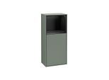 Villeroy und Boch Finion Seitenschrank F520PDGM 41,8cm, links, Ladestation, Regal Black Matt Lacquer, Olive Matt Lacquer