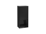 Villeroy und Boch Finion Seitenschrank F550PHPD 41,8x93,6x27cm, rechts, Regal unten Glossy Black, Black matt lacquer