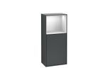 Villeroy und Boch Finion Seitenschrank F530MTHG 41,8cm, rechts, Ladestation, Regal White Matt Lacquer, Midnight Blue Matt Lacquer