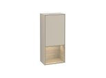 Villeroy und Boch Finion Seitenschrank F550PCHH 41,8x93,6x27cm, rechts, Regal unten Oak Veneer, Sand Matt Lacquer