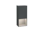 Villeroy und Boch Finion Seitenschrank F550HHHG 41,8x93,6x27cm, rechts, Regal unten Sand Matt, Midnight Blue Matt Lacquer