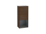 Villeroy und Boch Finion Seitenschrank G550HGGN 41,8cm, rechts, Emotion, Regal unten Midnight Blue Matt, Walnut veneer