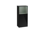 Villeroy und Boch Finion Seitenschrank F530GMPH 41,8cm, rechts, Ladestation, Regal Olive Matt Lacquer, Glossy Black Lacquer