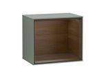 Villeroy und Boch Finion Regalmodul F590GNGM 41,8x35,6x27cm, Ladestation, Regal Walnut Veneer, Olive Matt Lacquer