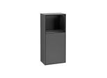 Villeroy und Boch Finion Seitenschrank F530PDGK 41,8cm, rechts, Ladestation, Regal Black matt lacquer, Anthracite matt