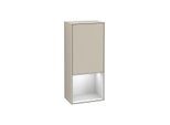 Villeroy und Boch Finion Seitenschrank F550MTHH 41,8x93,6x27cm, rechts, Regal unten White Matt, Sand Matt Lacquer