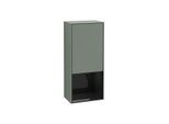 Villeroy und Boch Finion Seitenschrank F550PHGM 41,8x93,6x27cm, rechts, Regal unten Glossy Black, Olive Matt Lacquer