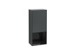 Villeroy und Boch Finion Seitenschrank G550PHHG 41,8cm, rechts, Emotion, Regal unten Glossy Black, Midnight Blue Matt Lacquer