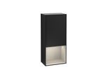 Villeroy und Boch Finion Seitenschrank G550HHPD 41,8cm, rechts, Emotion, Regal unten Sand Matt, Black matt lacquer