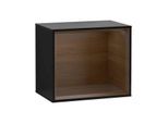 Villeroy und Boch Finion Regalmodul G590GNPH 41,8x35,6cm, Ladestation, Emotion, Regal Walnut Veneer, Glossy Black Lacquer