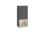 Villeroy und Boch Finion Seitenschrank F550HHGK 41,8x93,6x27cm, rechts, Regal unten Sand Matt, Anthracite matt