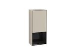 Villeroy und Boch Finion Seitenschrank G550PHHH 41,8cm, rechts, Emotion, Regal unten Glossy Black, Sand Matt Lacquer