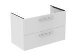 Ideal Standard i.life B Möbelwaschtischunterschrank T5585DU 2 Auszüge Siphon rechts, 1000x505x630 mm, Weiß matt