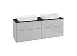 Villeroy und Boch Finion Waschtischunterschrank G31200GJ 160x60,3cm, Emotion, Abdeckplatte black matt, Light grey matt