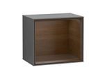 Villeroy und Boch Finion Regalmodul G590GNGK 41,8x35,6cm, Ladestation, Emotion, Regal Walnut Veneer, Anthracite matt