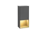 Villeroy und Boch Finion Seitenschrank G550HFGK 41,8cm, rechts, Emotion, Regal unten Gold matt, Anthracite matt