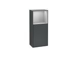 Villeroy und Boch Finion Seitenschrank F500GJHG 41,8x93,6x27cm, links, Regal oben Light Grey Matt, Midnight Blue Matt Lacquer