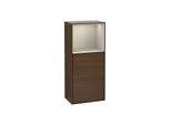 Villeroy und Boch Finion Seitenschrank F510HHGN 41,8x93,6x27cm, rechts, Regal oben Sand Matt, Walnut veneer