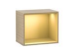 Villeroy und Boch Finion Regalmodul G590HFPC 41,8x35,6cm, Ladestation, Emotion, Regal Gold Matt, Oak Veneer