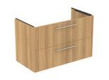 Ideal Standard i.life B Möbelwaschtischunterschrank T5584NX 2 AuszügeSiphon links, 1000x505x630 mm, Eiche Natur