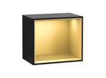 Villeroy und Boch Finion Regalmodul G590HFPH 41,8x35,6cm, Ladestation, Emotion, Regal Gold Matt, Glossy Black Lacquer