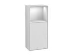 Villeroy und Boch Finion Seitenschrank F500GMGF 41,8x93,6x27cm, links, Regal oben Olive Matt, Glossy white lacquer