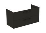 Ideal Standard i.life B Möbelwaschtischunterschrank T5586NV 2 Auszüge Siphon links, 1200x505x630 mm, Carbongrau Matt