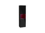 Villeroy und Boch Finion Hochschrank G460HBPH 41,8x151,6cm, links, Emotion, Regal Peony Matt Lacquer, Glossy Black Lacquer