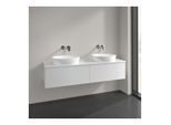 Villeroy und Boch Antao Waschtisch-Unterschrank L39150GF 160x36x50cm, Hahnlochbohrung, Waschbeckenplattenfarbe Lack, glossy white lacquer, mit Beleuchtung