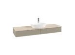 Villeroy & Boch Antao Waschtischunterschrank 1600x190x500mm L14153HK mit Beleuchtung mit Struktur FK/AP: HK/3