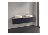 Villeroy und Boch Antao Waschtisch-Unterschrank K39151HG 160x36x50cm, Hahnlochbohrung, Waschbeckenplattenfarbe honey oak, midnight blue matt lacquer