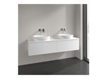 Villeroy und Boch Antao Waschtisch-Unterschrank L39110MT 160x36x50cm, Waschbeckenplattenfarbe Lack, white matt lacquer, Mit Beleuchtung