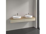 Villeroy und Boch Antao Waschtisch-Unterschrank K17151HJ 160x19x50cm, Hahnlochbohrung, Waschbeckenplattenfarbe honey oak, silk grey matt lacquer