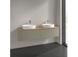 Villeroy und Boch Antao Waschtisch-Unterschrank K39151HK 160x36x50cm, Hahnlochbohrung, Waschbeckenplattenfarbe honey oak, stone grey matt lacquer