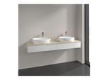 Villeroy und Boch Antao Waschtisch-Unterschrank K17053GF 160x19x50cm, Hahnlochbohrung, Waschbeckenplattenfarbe botticino, glossy white lacquer