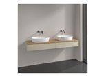 Villeroy und Boch Antao Waschtisch-Unterschrank L17011HJ 160x19x50cm, Waschbeckenplattenfarbe honey oak, silk grey matt lacquer, Mit Beleuchtung