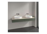 Villeroy und Boch Antao Waschtisch-Unterschrank L17113HL 160x19x50cm, Waschbeckenplattenfarbe botticino, leaf green matt lacquer, Mit Beleuchtung