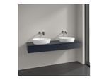 Villeroy und Boch Antao Waschtisch-Unterschrank L17150HG 160x19x50cm, Hahnlochbohrung, Waschbeckenplattenfarbe Lack, midnight blue matt lacquer, Mit Beleuchtung