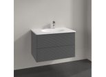 Villeroy und Boch Antao Waschtisch-Unterschrank K04100GK 78,8x50,4x49,6cm, mit Frontstruktur, anthracite matt lacquer