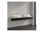 Villeroy und Boch Antao Waschtisch-Unterschrank K17053PD 160x19x50cm, Hahnlochbohrung, Waschbeckenplattenfarbe botticino, black matt lacquer
