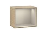 Villeroy und Boch Finion Regalmodul F580HHPC 41,8x35,6x27cm, Regal Sand Matt, Oak Veneer