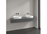 Villeroy und Boch Antao Waschtisch-Unterschrank K17150GK 160x19x50cm, Hahnlochbohrung, Waschbeckenplattenfarbe Lack, anthracite matt lacquer