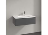 Villeroy und Boch Antao Waschtisch-Unterschrank K01000GK 78,8x25,6x49,6cm, ohne Frontstruktur, anthracite matt lacquer